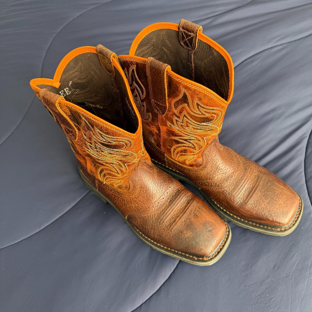 Ariat Men's Sierra Shadowland Wide Square Toe Cowboy Boots Sz 10 EEE